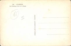 CPA Lourdes Le Chateau Fort et le Gave 