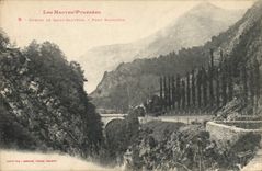 CPA Gorges de Saint Sauveur Pont Napoleon 