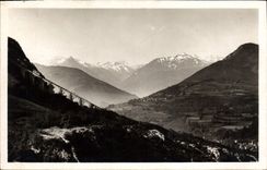 CPA Lourdes Le Viaduc du Pic du Jer et les Montagnes 