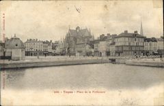 CPA Troyes Place de la Prefecture 