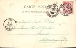 CPA Menton Plage de Garavan et la Frontiere 