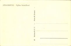 CPA Strasbourg Eglise Saint Paul 