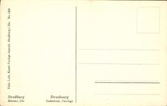 CPA Strasbourg Cathedrale l'Horloge 