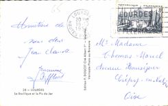 CPA Lourdes La Basilique et le Pic du Jer 