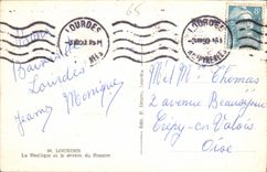 CPA Lourdes La Basilique et le Devant du Rosaire 