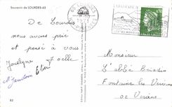 CPA Souvenir de Lourdes 