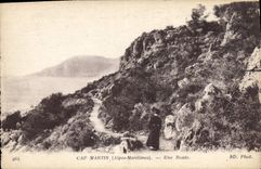 CPA Cap Martin Alpes Maritimes Une Route 