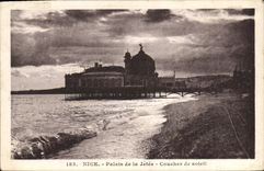 CPA Nice Palais de la Jetee Coucher de Soleil 