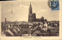 CPA Strasbourg Vue Generale 