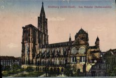 CPA Strasburg Unter Elsas Das Munster Seitenansicht 