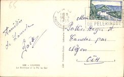 CPA Lourdes La Basilique et le Pic de Ger 