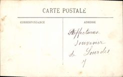 CPA Lourdes La Statue de Saint Michel et la Basilique 