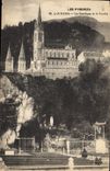 CPA Lourdes La Basilique et la Grotte 