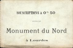 CPA Le Monument du Nord a Lourdes 