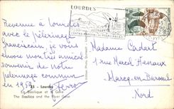 CPA Lourdes La Basiique et le Gave 