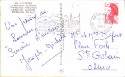 CPA Lourdes La Basilique La Grotte 