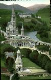 CPA Lourdes La Basilique et le Monument Interallie 