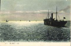 CPA En Rade Bateau