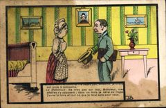 CPA La Debitrice Ne Tirez pas sur moi Monsieur 