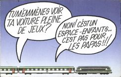 CPA Tumemmenes voir ta voiture pleine de Jeux Train SNCF