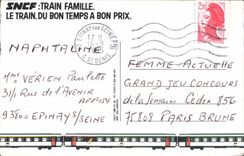 CPA Tumemmenes voir ta voiture pleine de Jeux Train SNCF