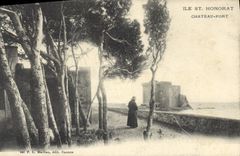 CPA Ile St Honorat Chateau Fort 