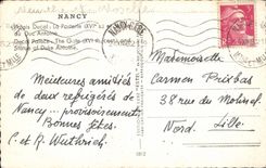 CPA Nancy Palais Ducal La Porterie et Statue du Duc Antoine 