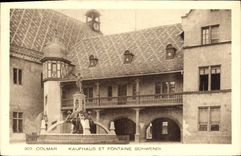 CPA Colmar Kaufhaus et Fontaine Schwendi 