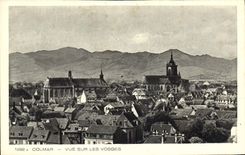 CPA Colmar Vue sur les Vosges 