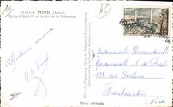 CPA Troyes Aube Eglise Urbain IV et Jardin de la Prefecture