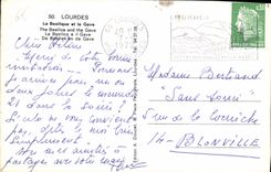 CPA Lourdes La Basilique et le Gave 