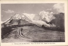 CPA Chemin de fer du Mont Blanc Depart du Col de Voza Massif du Mont Blanc 