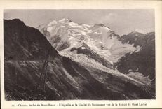 CPA Chemin de fer du Mont Blanc L'Aiguille et le Glacier de Bionnassay vus de la Rampe du Mont Lacha
