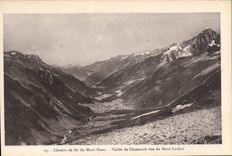 CPA Chemin de fer du Mont Blanc Vallee de Chamonix vue du Mont Lachat 