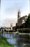 CPA Lourdes La Basilique et le Gave 