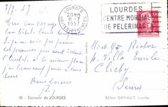 CPA Souvenir de Lourdes 