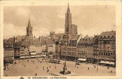 CPA Strasbourg La Place Kleber 