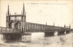 CPA Strasbourg Pont du Chemin de fer sur le Rhin 
