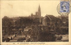 CPA Strasbourg Place de la Republique 