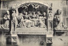 CPA Strassbourg E Muster Tod Maria Relief der Katharinenkapelle gestiftet v Conrad armiger AD 1480 