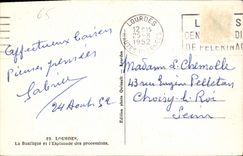 CPA Lourdes La Basilique et l'Esplanade des processions 