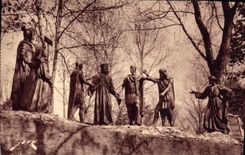 CPA Lourdes HP Le Calvaire X Station Jesus et depouille des ses vetements 