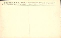 CPA Lourdes HP Le Calvaire X Station Jesus et depouille des ses vetements 