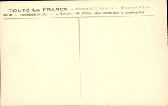 CPA Lourdes HP Le Calvaire IX Station Jesus tombe pour la troisieme fois 