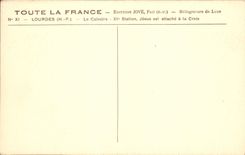 CPA Lourdes HP Le Calvaire XI Station Jesus est attache a la Croix 