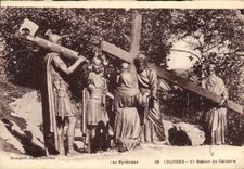 CPA Lourdes VI Station du Calvaire 
