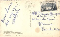 CPA Lourdes La Grotte et Sainte Bernadette 