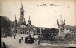 CPA Lourdes La Basilique 