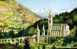 CPA Lourdes La Basilique 