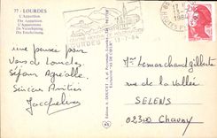 CPA Lourdes Les malades sont ramenes de la Grotte et rentrent a l'Asile Notre Dame 